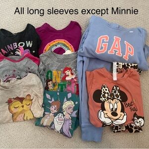 GAP sweatsuit, Long Sleeve Shirts and Minnie outfit bundle